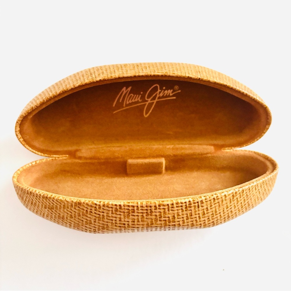 Maui Jim Empty Glasses Case Hardshell Protection Case Unisex Tan Pre-Owned - Picture 5 of 14